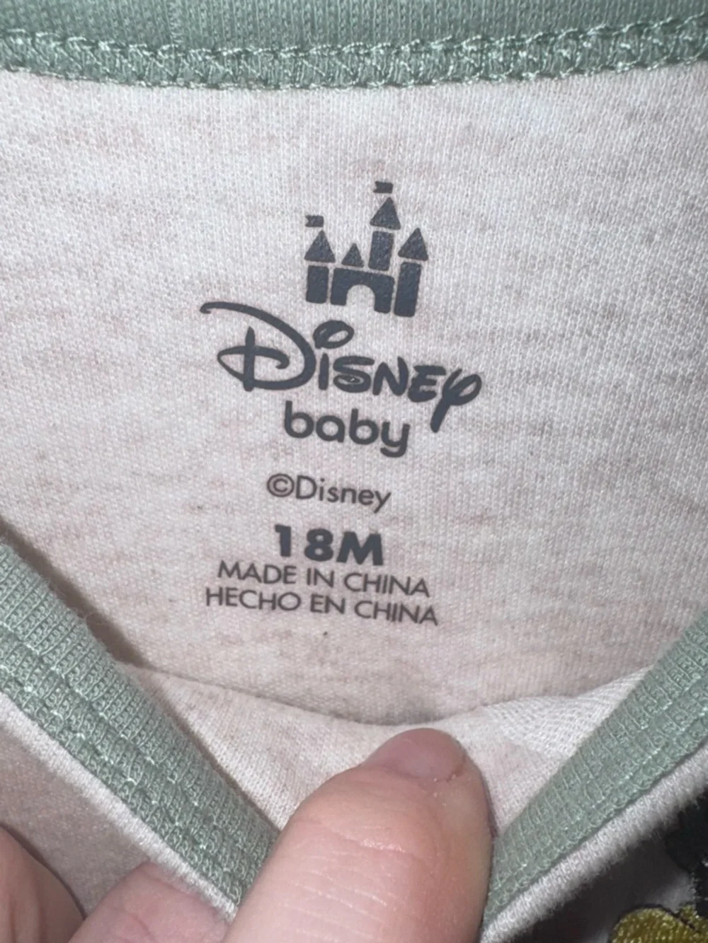 Disney Baby Mickey Mouse long sleeve bodysuit 18M - Picture 3 of 5